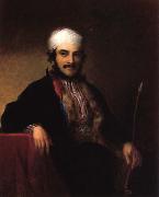 Asher Brown Durand Portrait of Isaac Edrebi of Morocco oil